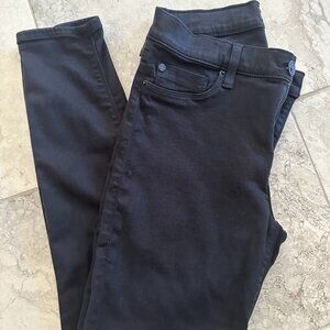 HUDSON Stretch Black Denim Krista Super Skinny Size 28